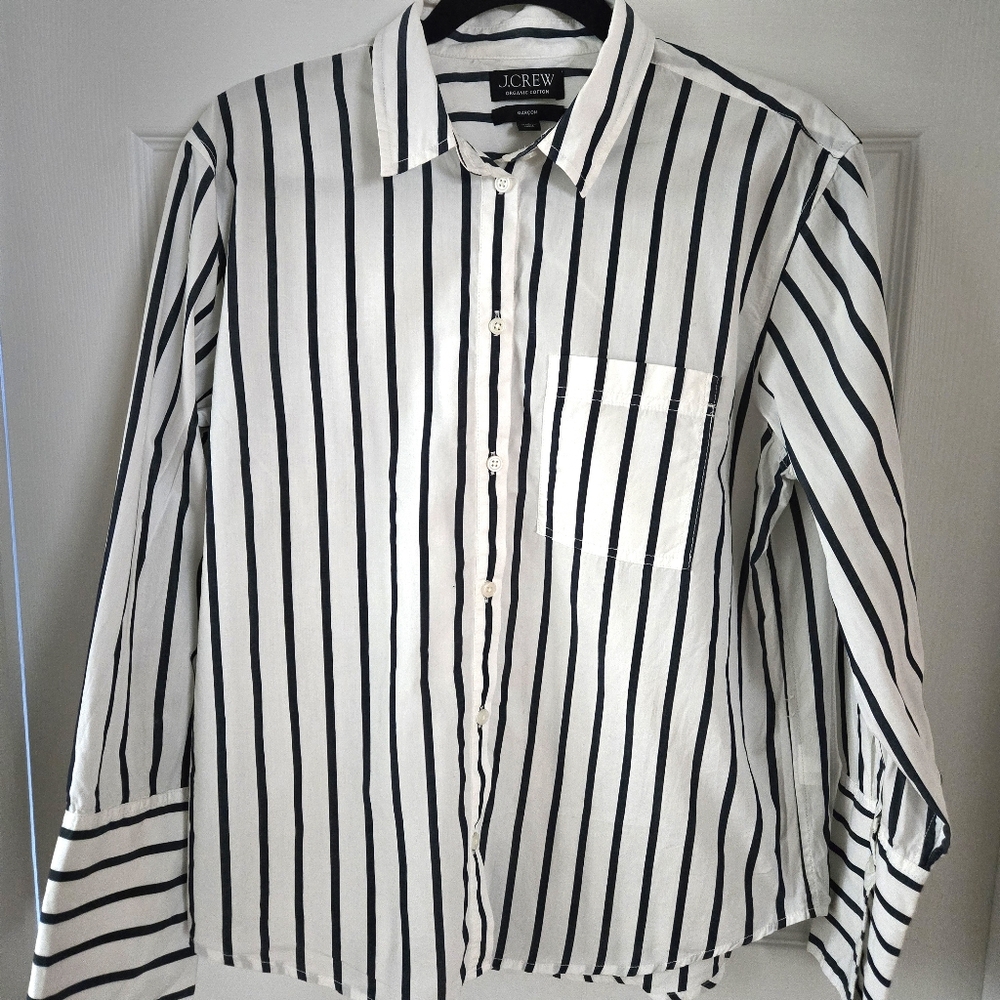 J. Crew Womens Striped Garcon Shirt + FREE BEAUTY GIFT 🪷